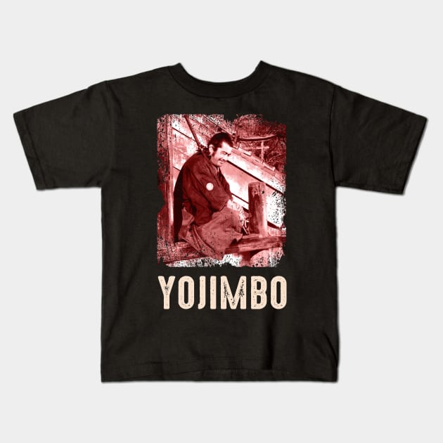 Legendary Ronin Elegance Yojimbos Vintage Scenes Apparel Inspired by Kurosawa's Epic Kids T-Shirt by Hayes Anita Blanchard